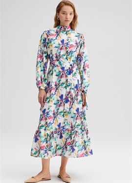 FLORAL PRINTED BELTED - платье
