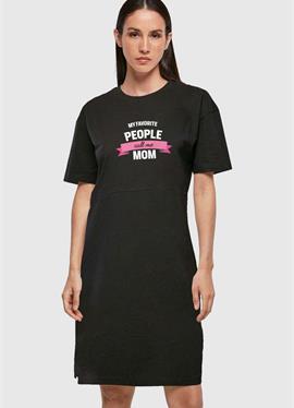 MOTHERS DAY - MY FAVORITE PEOPLE CALL ME MOM ORGANIC OVERSIZED SLIT TEE - платье