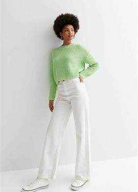 MOSS STITCH CREW NECK BOXY - кофта