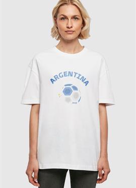 ARGENTINA FOOTBALL OVERSIZED BOYFRIEND TEE - футболка print