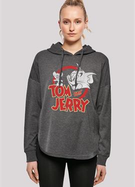 TOM UND JERRY DISTRESSED LOGO - пуловер с капюшоном