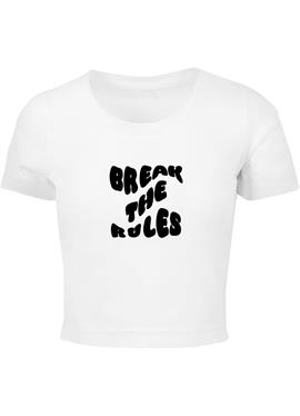 BREAK THE RULES CROPPED - футболка print