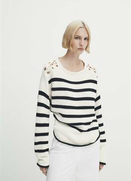 STRIPED WITH INTERWOVEN SHOULDERS - кофта