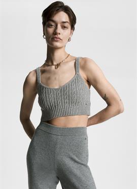 CABLE KNIT CROP - топ