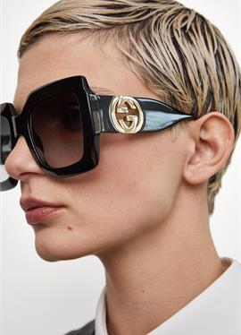 GG OVERSIZED SQUARE ACETATE SUNGLASSES - солнцезащитные очки