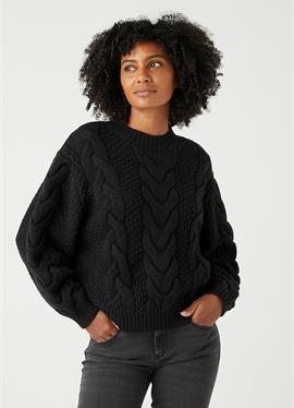 CREW NECK CABLE KNIT​ - кофта