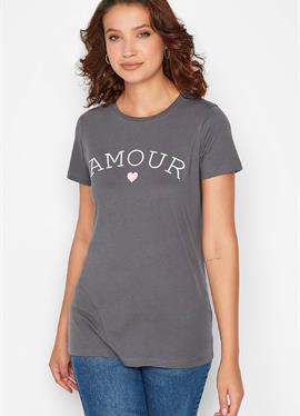 'AMOUR' SLOGAN - футболка print