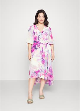 BALLOON SLEEVE VNECK WRAP DRESS - Cocktailплатье/festliches платье