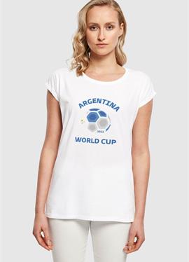 ARGENTINA WORLD CUP EXTENDED SHOULDER TEE - футболка print