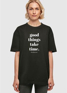 GOOD THINGS TAKE TIME BOYFRIEN - футболка print