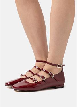 LUKE ONIX WINE BURGUNDY BALLET FLATS - Riemchenballerina