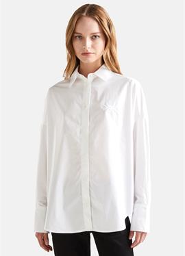 PLAIN COLOUR POPLIN OVERSIZ - блузка рубашечного покроя