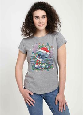 DISNEY CLASSICS STITCH XMAS LIGHTS - футболка print