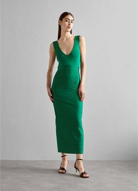 ICON PLUNGING V NECK GOWN - вязаное платье