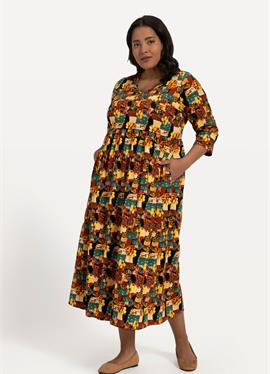 UNIQUE FALL TONE PRINT EMPIRE - вязаное платье