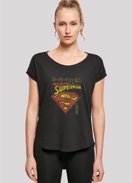 LONG CUT DC COMICS SUPERMAN SHIELD - футболка print