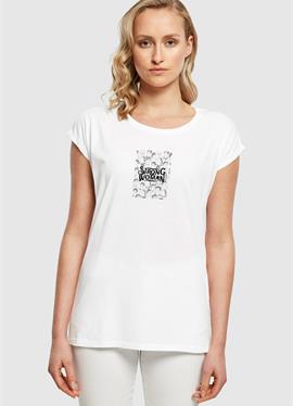 FRIDA KAHLO STRONG WOMEN 1 EXTENDED SHOULDER TEE - футболка print