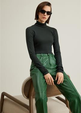 DREW CROPPED ROLLNECK - футболка с длинным рукавом