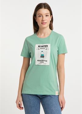 WITH SQUARE SLIM STRAW PRINT - футболка print