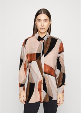 LONG SLEEVE WITH COLORBLOCK PRINT - блузка